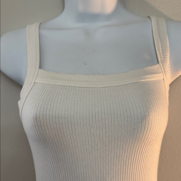 Reformation Ivory Ribbed Tank Top - Picture 2 of 5